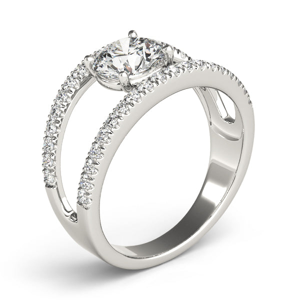 Round Multi-Row Diamond Engagement Ring · 1.28 ct tw