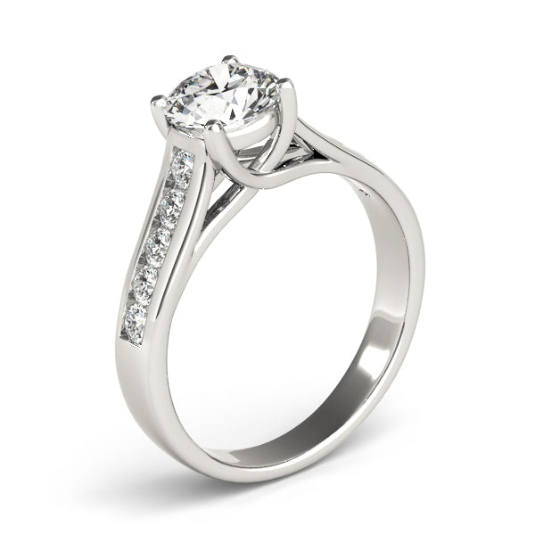 Round Trellis Diamond Engagement Ring · 0.41 ct tw