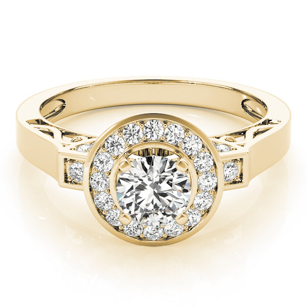 Round Halo Diamond Engagement Ring · 0.37 ct tw