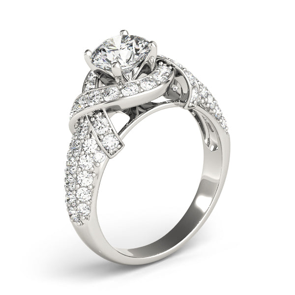 Round Multi-Row Diamond Engagement Ring · 1.58 ct tw