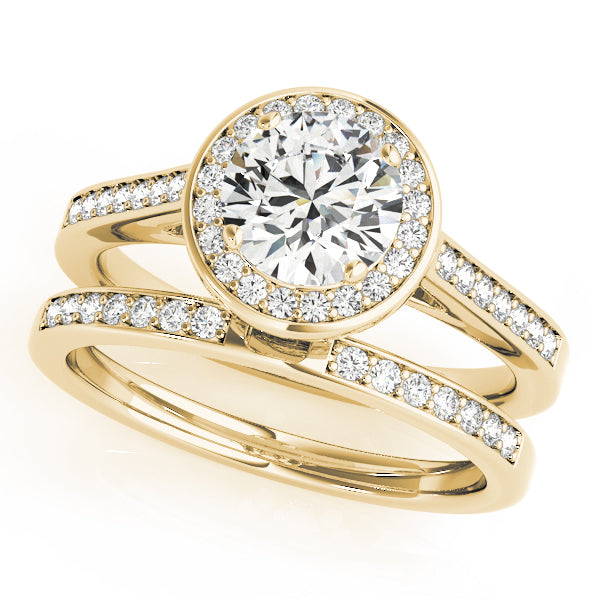 Round Halo Diamond Engagement Ring · 0.72 ct tw