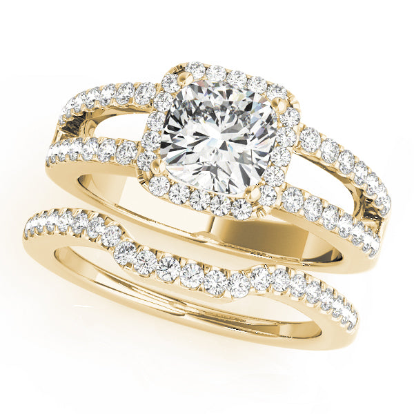 Square Halo & Cushion Diamond Engagement Ring · 1.78 ct tw