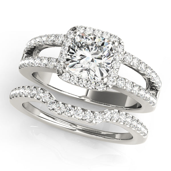 Square Halo & Cushion Diamond Engagement Ring · 2.28 ct tw