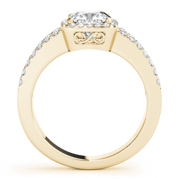 Square Halo & Cushion Diamond Engagement Ring · 0.60 ct tw
