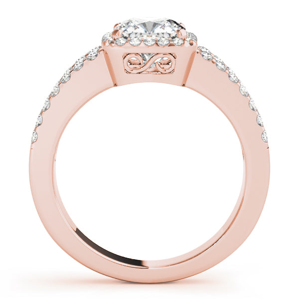 Square Halo & Cushion Diamond Engagement Ring · 2.28 ct tw