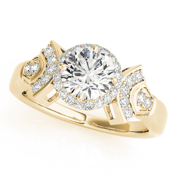 Round Halo Diamond Engagement Ring · 1.49 ct tw