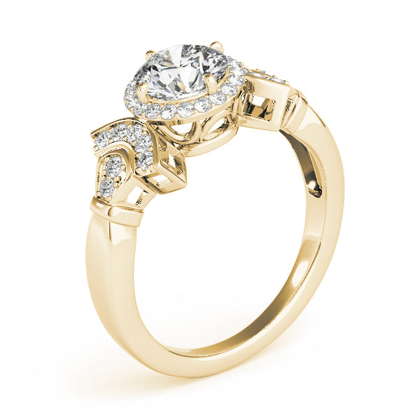 Round Halo Diamond Engagement Ring · 1.49 ct tw