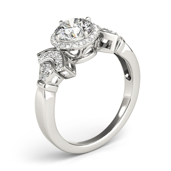 Round Halo Diamond Engagement Ring · 1.49 ct tw