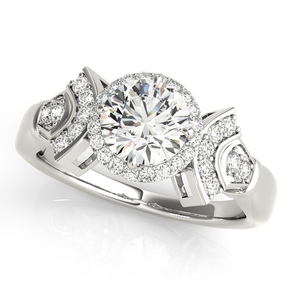 Round Halo Diamond Engagement Ring · 1.49 ct tw