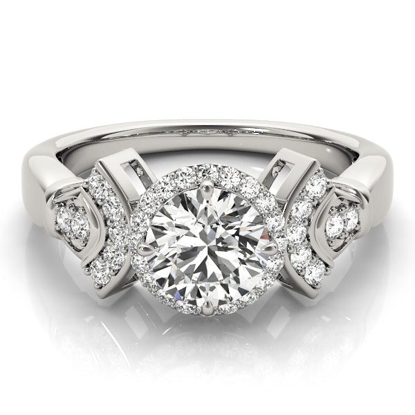Round Halo Diamond Engagement Ring · 1.49 ct tw
