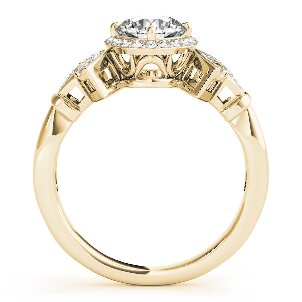 Round Halo Diamond Engagement Ring · 1.49 ct tw