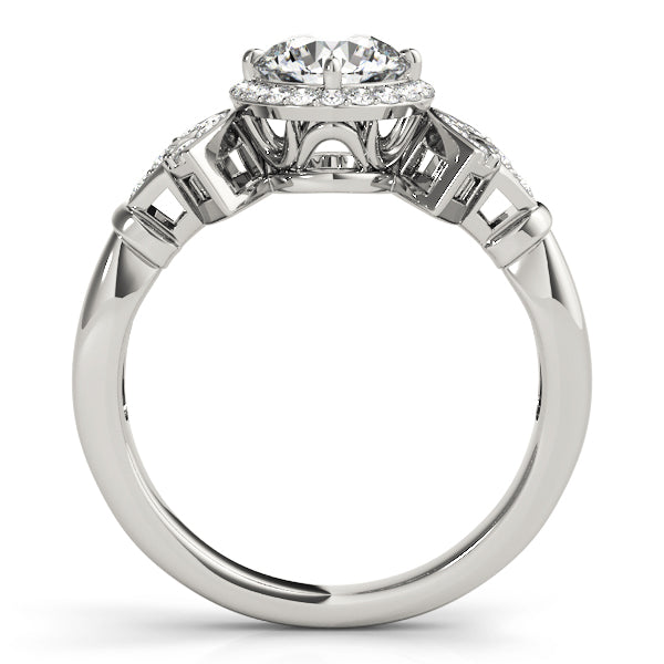 Round Halo Diamond Engagement Ring · 1.49 ct tw