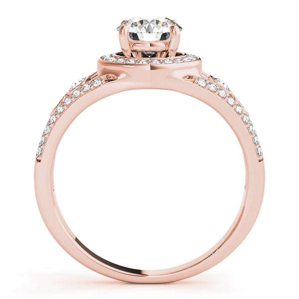 Round Halo Diamond Engagement Ring · 1.09 ct tw