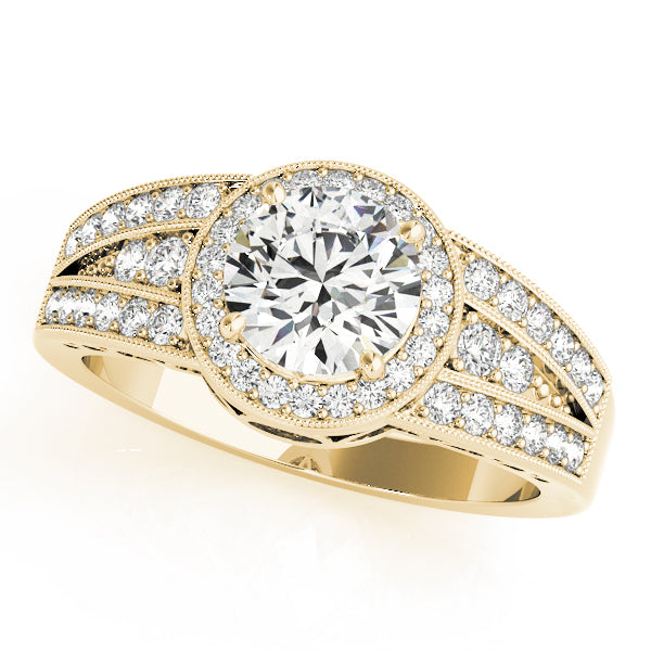 Round Halo Diamond Engagement Ring · 1.42 ct tw