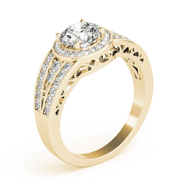 Round Halo Diamond Engagement Ring · 1.42 ct tw