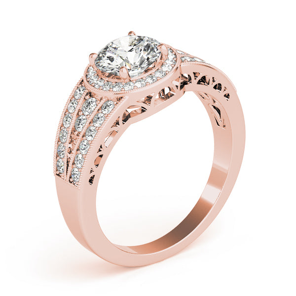 Round Halo Diamond Engagement Ring · 1.42 ct tw