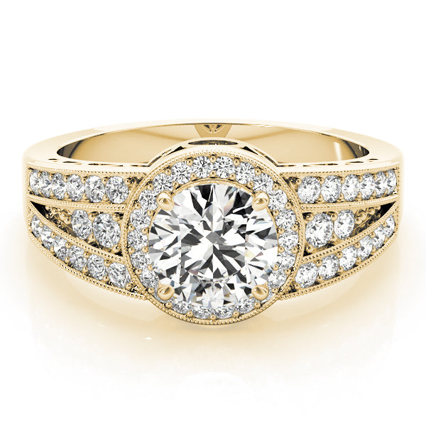 Round Halo Diamond Engagement Ring · 1.42 ct tw