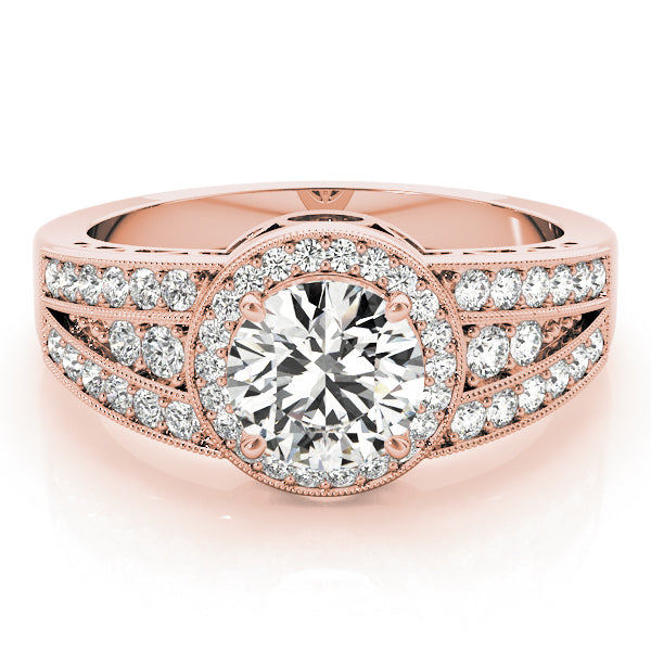 Round Halo Diamond Engagement Ring · 1.42 ct tw