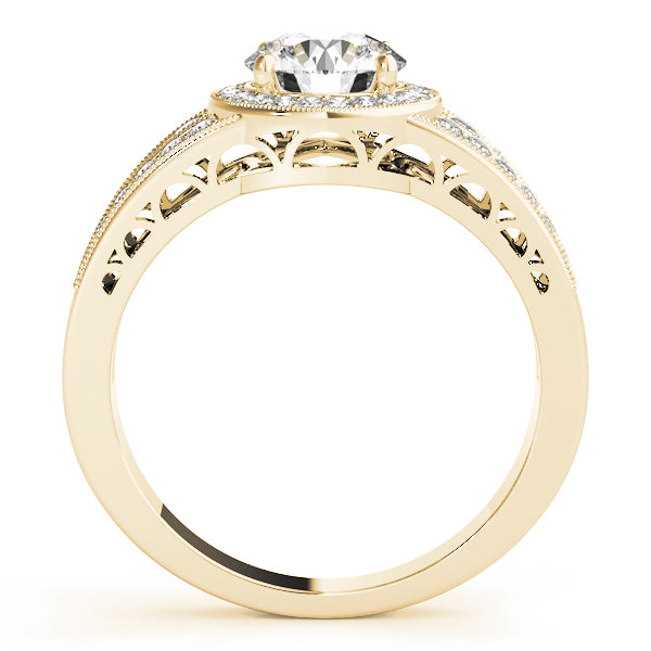 Round Halo Diamond Engagement Ring · 1.42 ct tw
