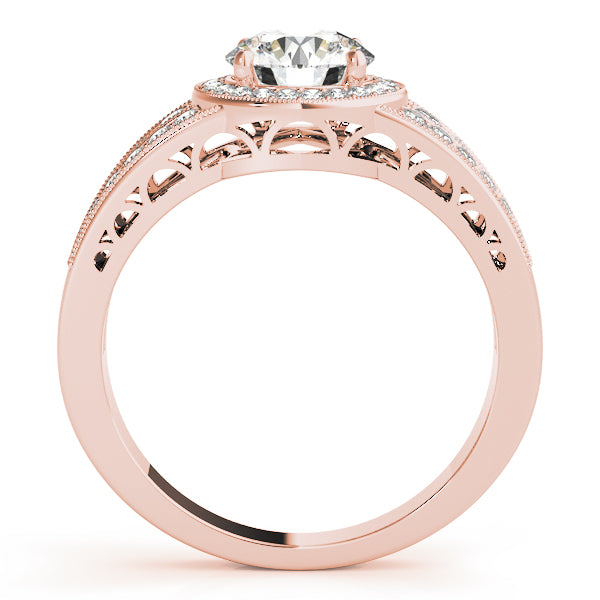 Round Halo Diamond Engagement Ring · 1.42 ct tw