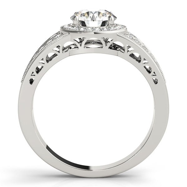 Round Halo Diamond Engagement Ring · 1.42 ct tw