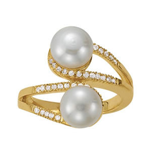 Pearl Gemstone Fashion Ring · 0.17 ct tw