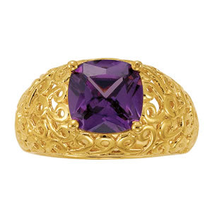 Cushion Princess Gemstone Fashion Ring