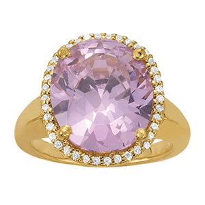 Oval Gemstone Fashion Ring · 0.19 ct tw