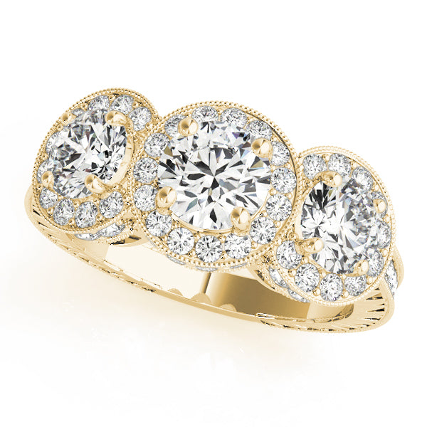 Round Three-Stone Diamond Engagement Ring · 2.28 ct tw