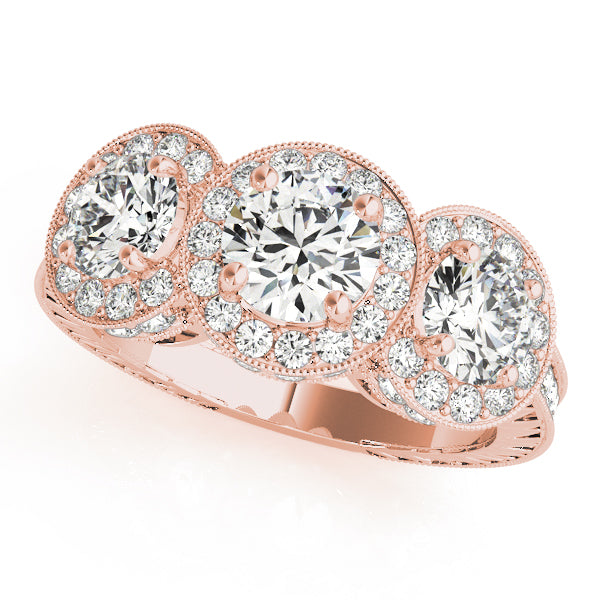Round Three-Stone Diamond Engagement Ring · 2.28 ct tw