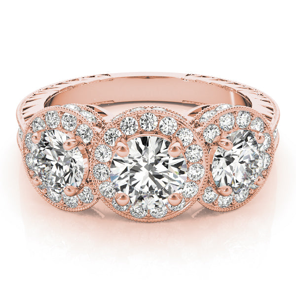 Round Three-Stone Diamond Engagement Ring · 2.28 ct tw