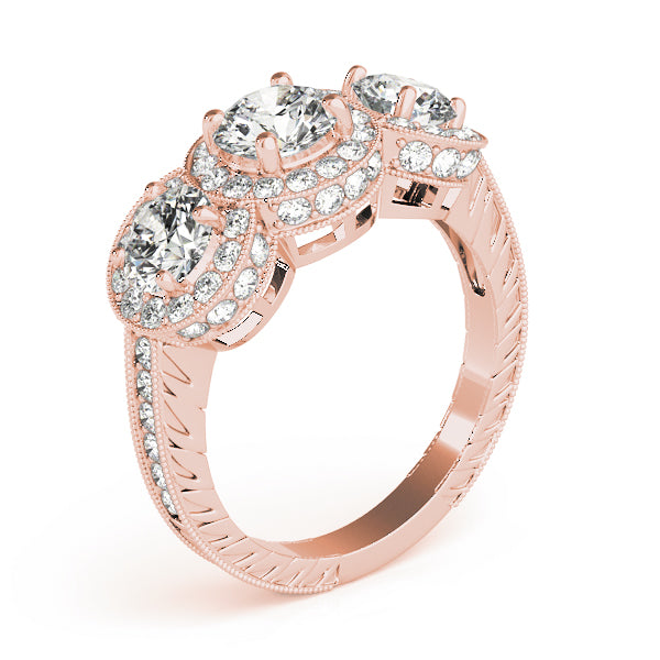 Round Three-Stone Diamond Engagement Ring · 2.28 ct tw
