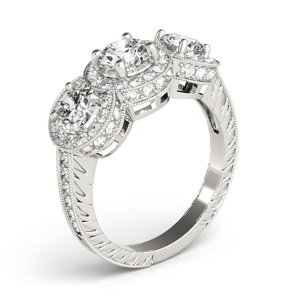 Round Three-Stone Diamond Engagement Ring · 2.28 ct tw
