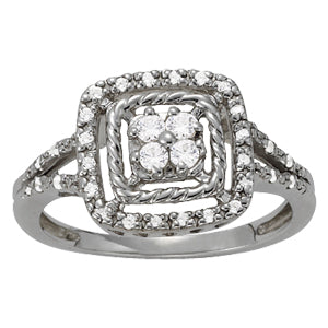 Diamond Cluster Fashion Ring · 0.30 ct tw