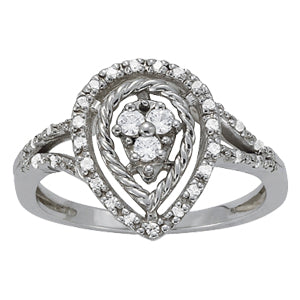 Diamond Cluster Fashion Ring · 0.26 ct tw