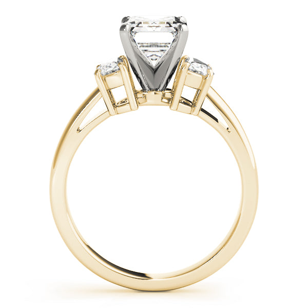 Three-Stone Traps & Halfmoons Diamond Engagement Ring · 0.40 ct tw