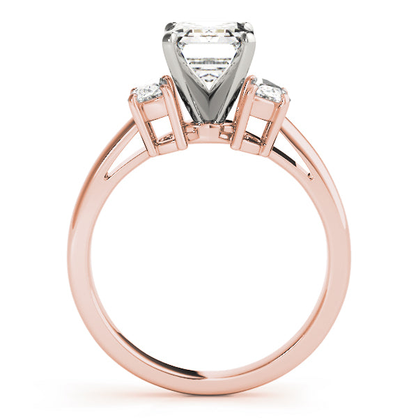 Three-Stone Traps & Halfmoons Diamond Engagement Ring · 0.40 ct tw