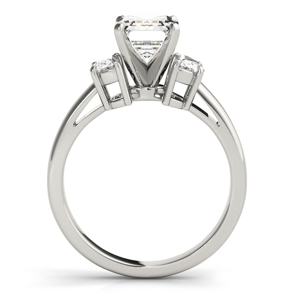 Three-Stone Traps & Halfmoons Diamond Engagement Ring · 0.40 ct tw
