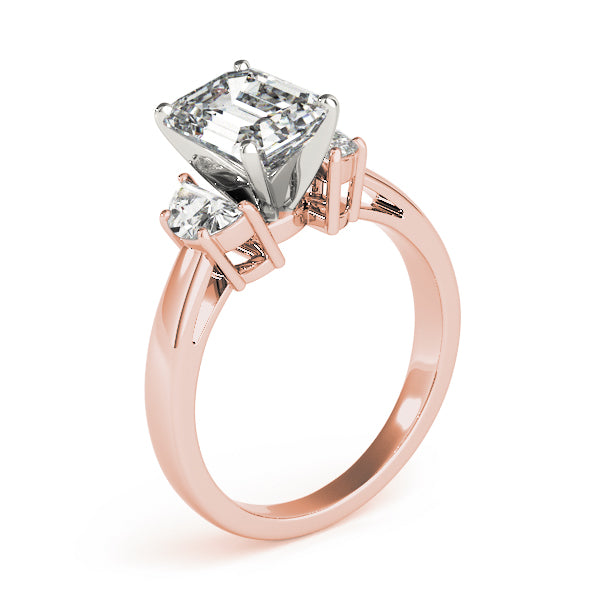 Three-Stone Traps & Halfmoons Diamond Engagement Ring · 0.40 ct tw