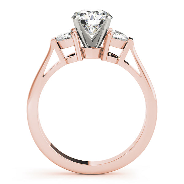 Three-Stone Traps & Halfmoons Diamond Engagement Ring · 0.40 ct tw