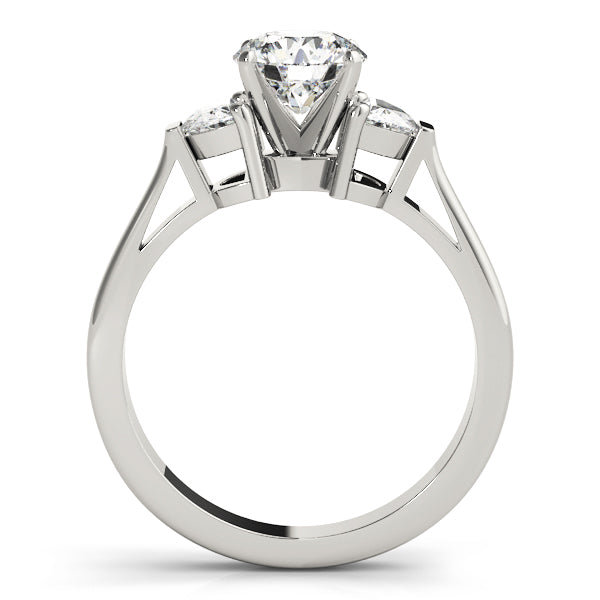 Three-Stone Traps & Halfmoons Diamond Engagement Ring · 0.40 ct tw