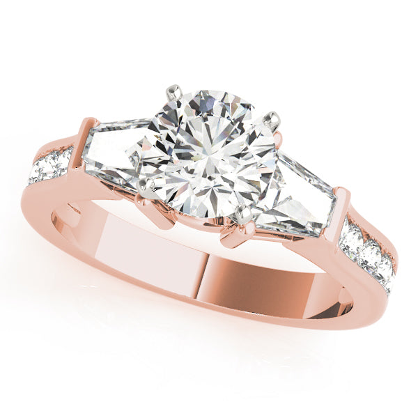 Baguette Fancy Shape Diamond Engagement Ring · 0.91 ct tw