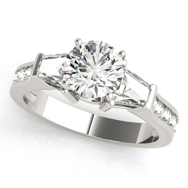 Baguette Fancy Shape Diamond Engagement Ring · 0.91 ct tw