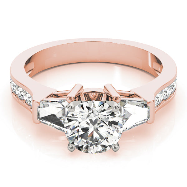 Baguette Fancy Shape Diamond Engagement Ring · 0.91 ct tw