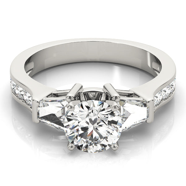 Baguette Fancy Shape Diamond Engagement Ring · 0.91 ct tw
