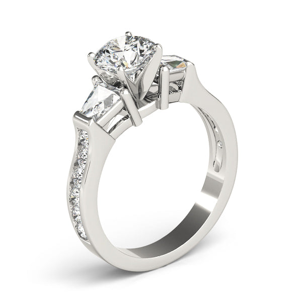 Baguette Fancy Shape Diamond Engagement Ring · 0.91 ct tw