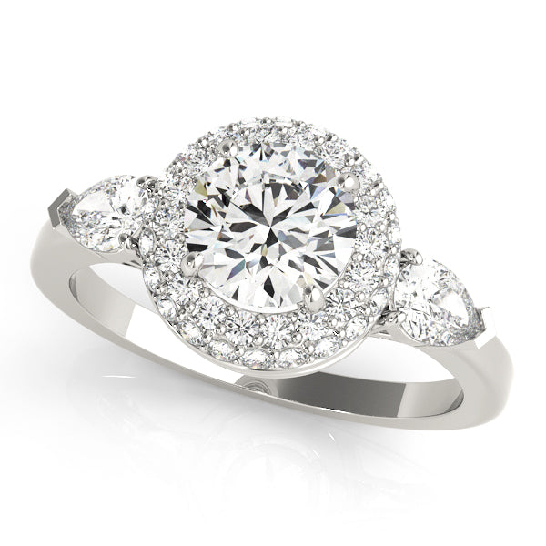 Round Halo Diamond Engagement Ring · 1.75 ct tw