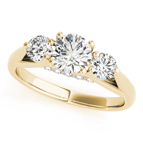 Round Three-Stone Diamond Engagement Ring · 1.15 ct tw
