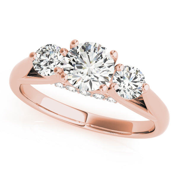 Round Three-Stone Diamond Engagement Ring · 1.15 ct tw