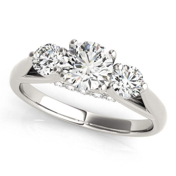 Round Three-Stone Diamond Engagement Ring · 1.15 ct tw